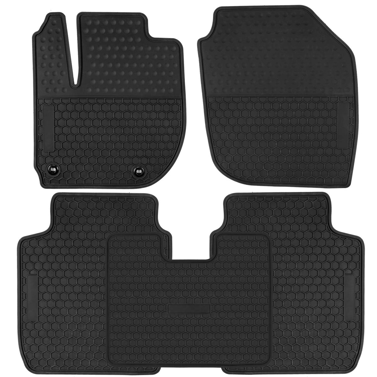 SAN AUTO driver mat front view showing full coverage and protection