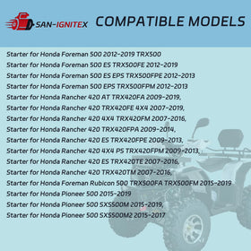 San-IgniteX starter label and specs visible for easy model verification