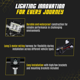 SAN YOUNG 4-inch LED pod front highlighting compact bright task lighting