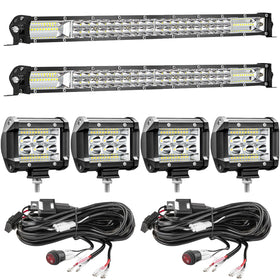 SAN YOUNG 20-inch slim light bars front view showing uniform beam benefit
