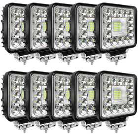 SAN YOUNG front view of 4-inch LED pod pack showing compact, bright design and durability
