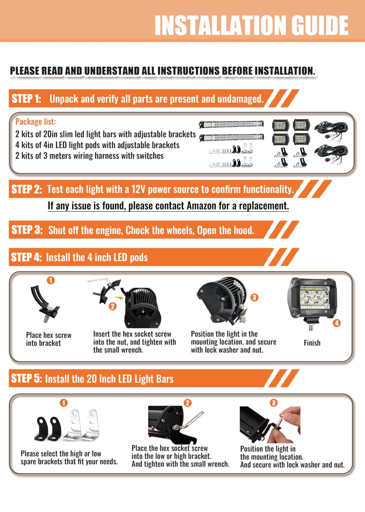 SAN YOUNG mounting brackets and hardware organized for professional install