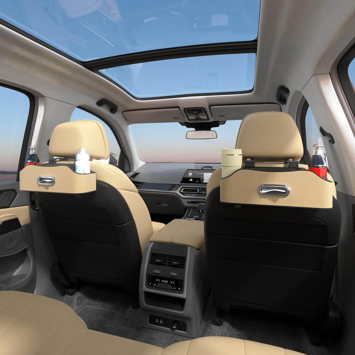 Sancaral dual cup holders holding drinks to prevent spills benefit
