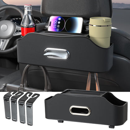 Sancaral front-mounted organizer attached to headrest keeps backseat tidy