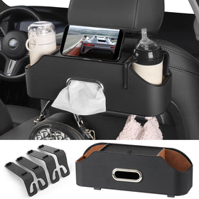 Sancaral front view installed on seat showing tidy storage and easy access
