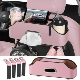Sancaral front view showing cup holders and tissue slot for organized storage