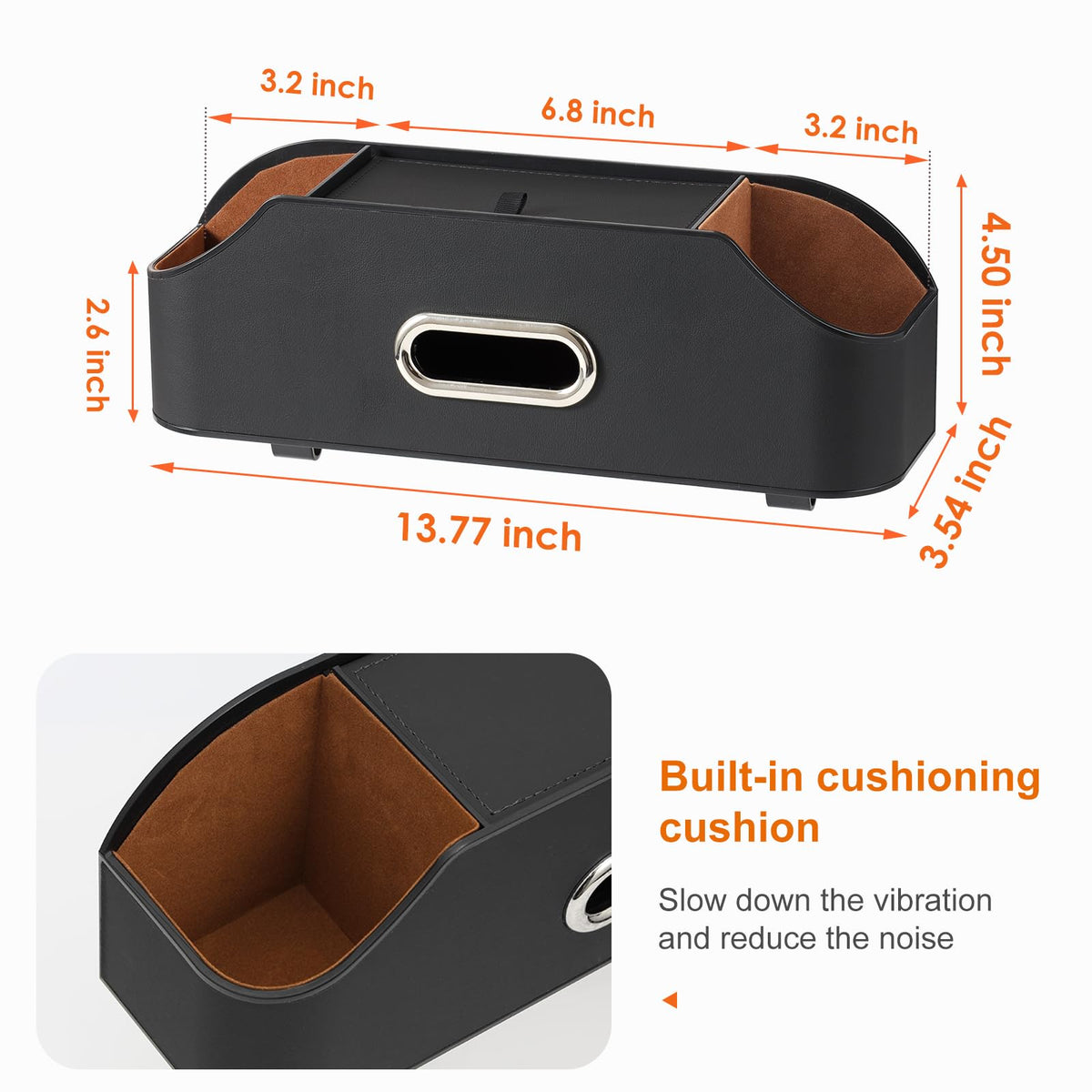 Sancaral side profile showing leather-look surface and durable construction