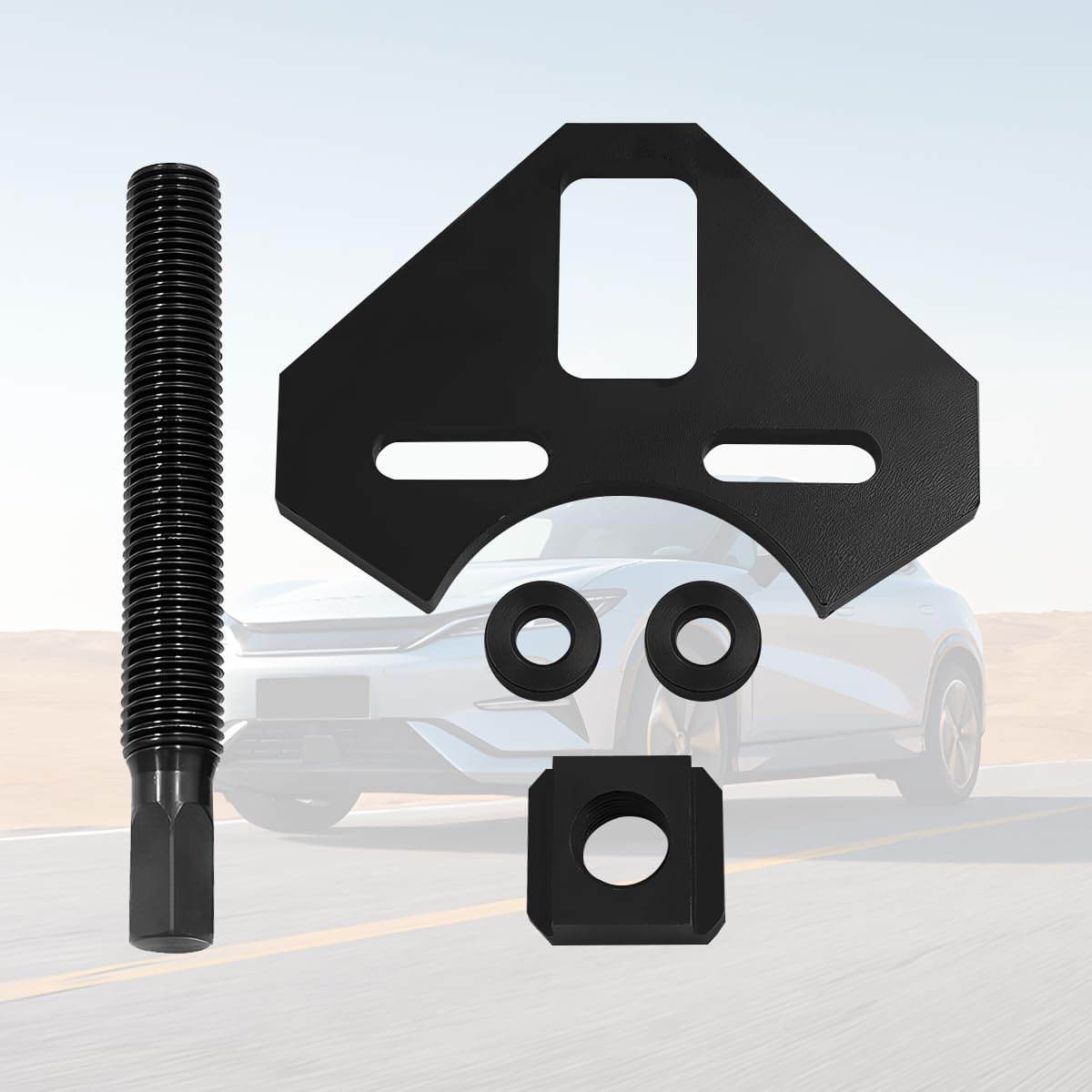Sandfren screw assembly side profile showing durable threads and force point