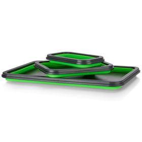 SANDOR collapsed stacked trays compact for easy storage and transport