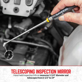 SANDOR inspection mirror close-up clear glass for precise visual checks