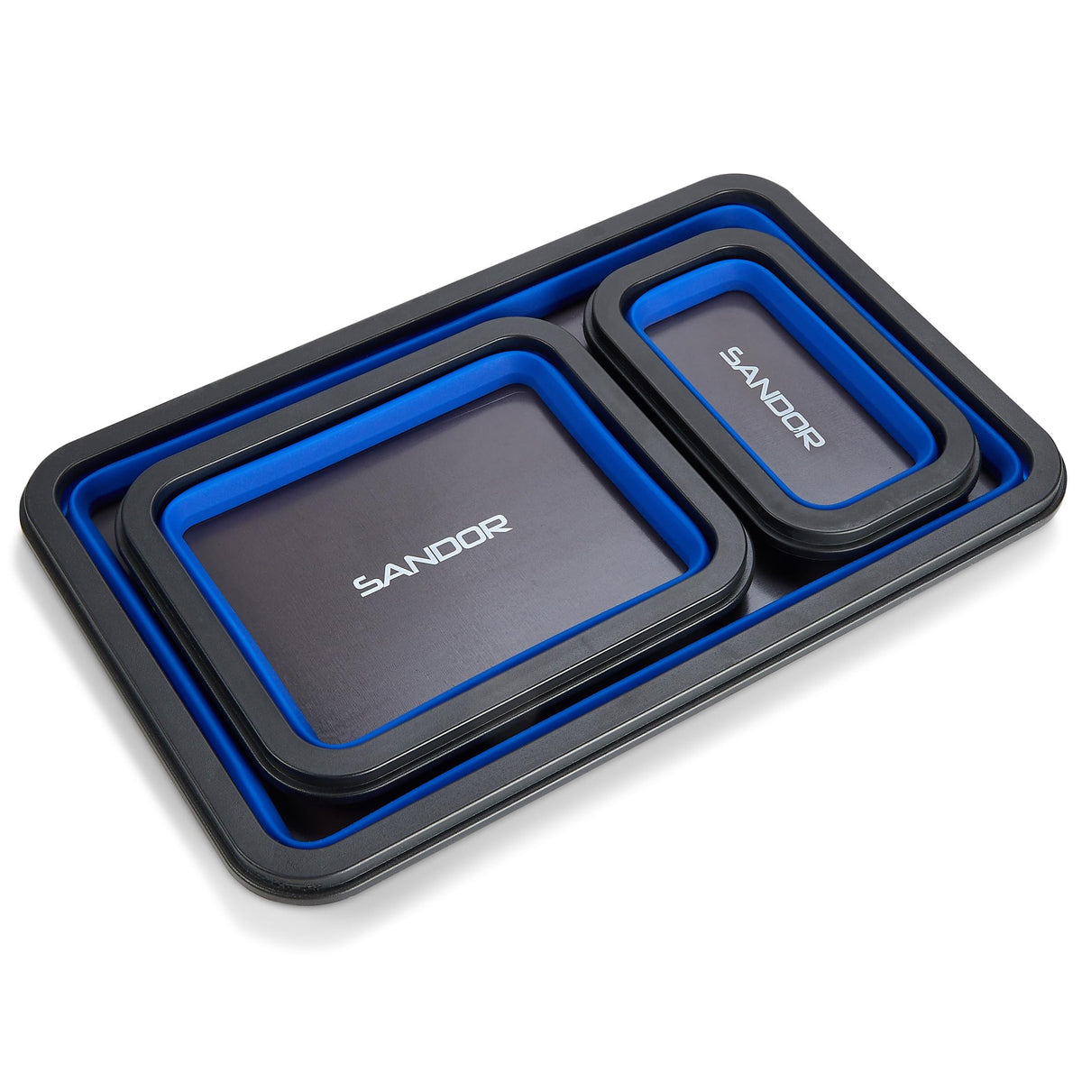 SANDOR medium tray with sockets and washers demonstrating quick part sorting