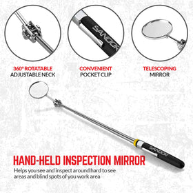 SANDOR magnet retriever non-slip handle with pocket clip for control
