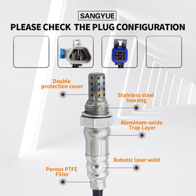 Sangyue sensor wiring connector detail highlighting plug-fit compatibility benefit