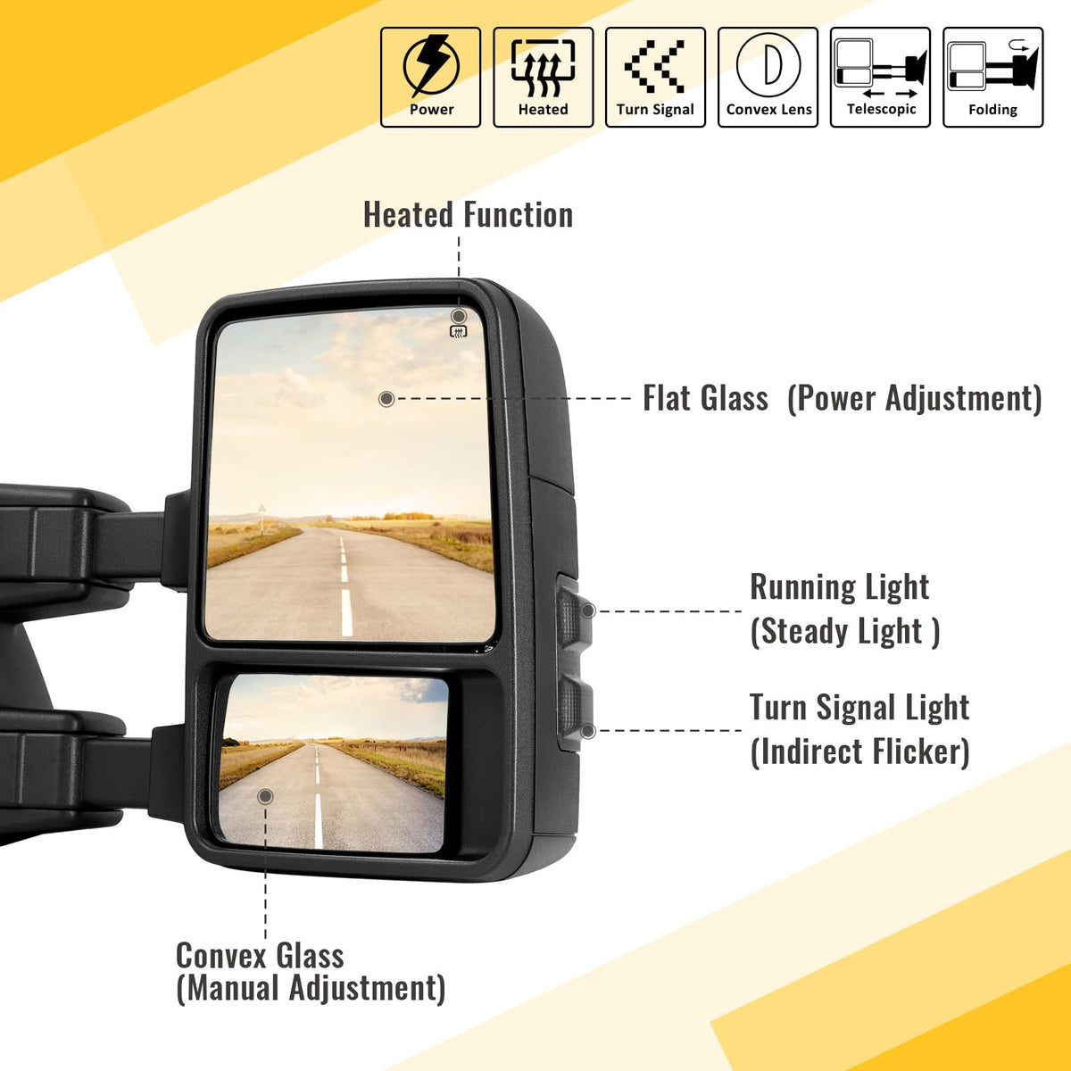Sanooer heated upper glass close-up clearing moisture for better rear sightlines