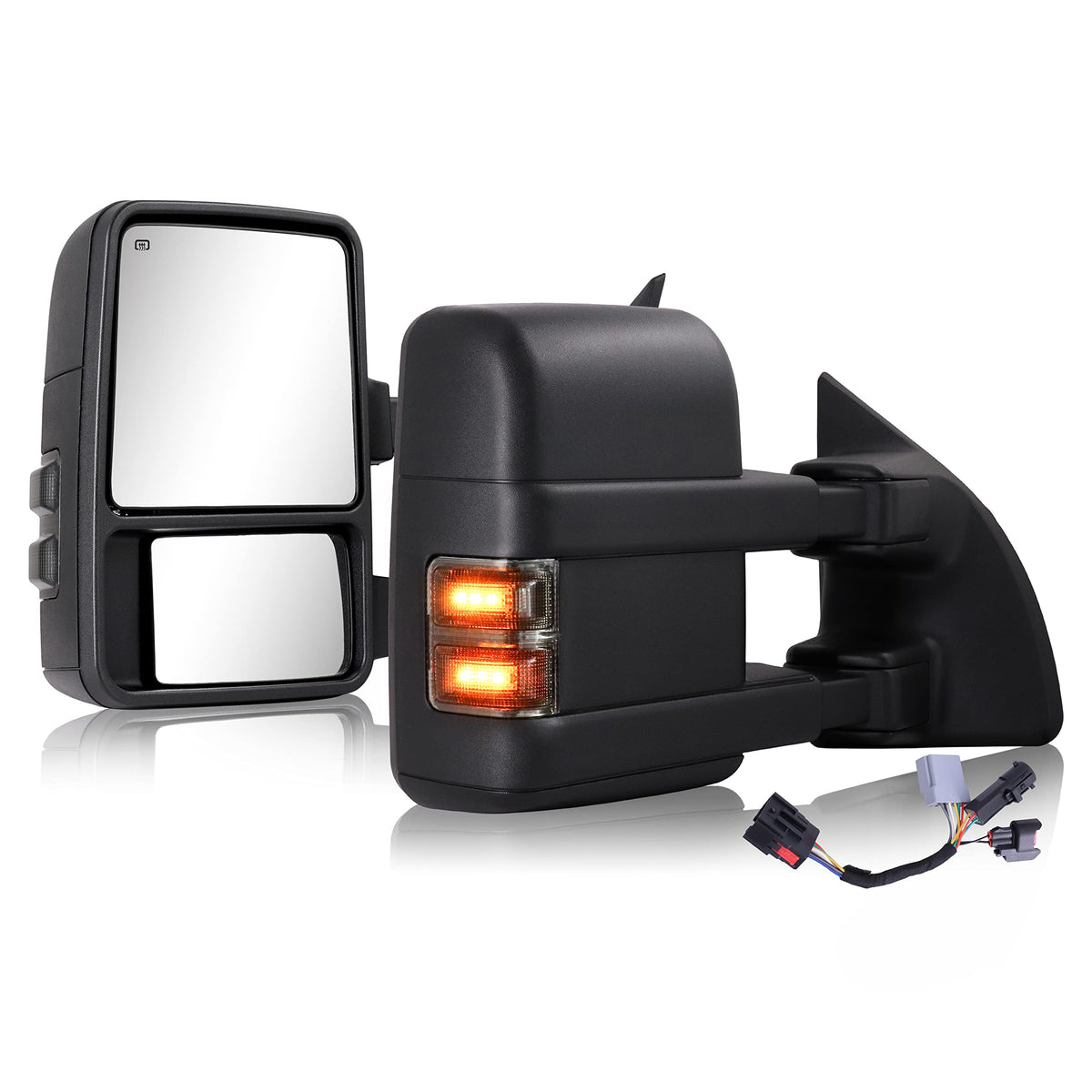 Sanooer front view installed on Super Duty, shows wider towing visibility