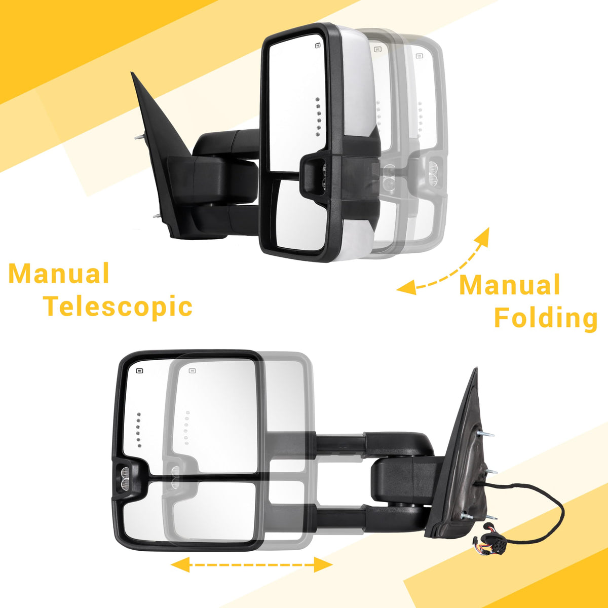Sanooer LED arrow turn signal detail improves side visibility
