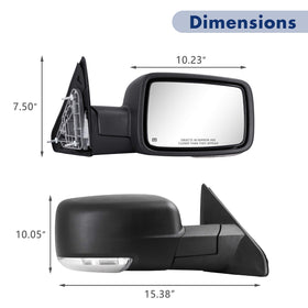 Sanooer adjustable mirror glass detail showing heated glass clarity benefit