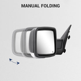 Sanooer mirror mounted on truck showing improved towing visibility