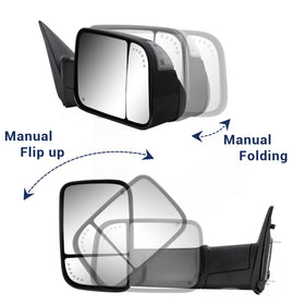 Sanooer mirror installed while towing a trailer improving rear visibility