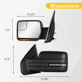 Sanooer mirror next to F150 door to show exact scale and fitment clarity