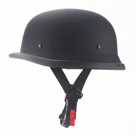 SanQing helmet front view showing retro design and clear DOT badge for rider confidence
