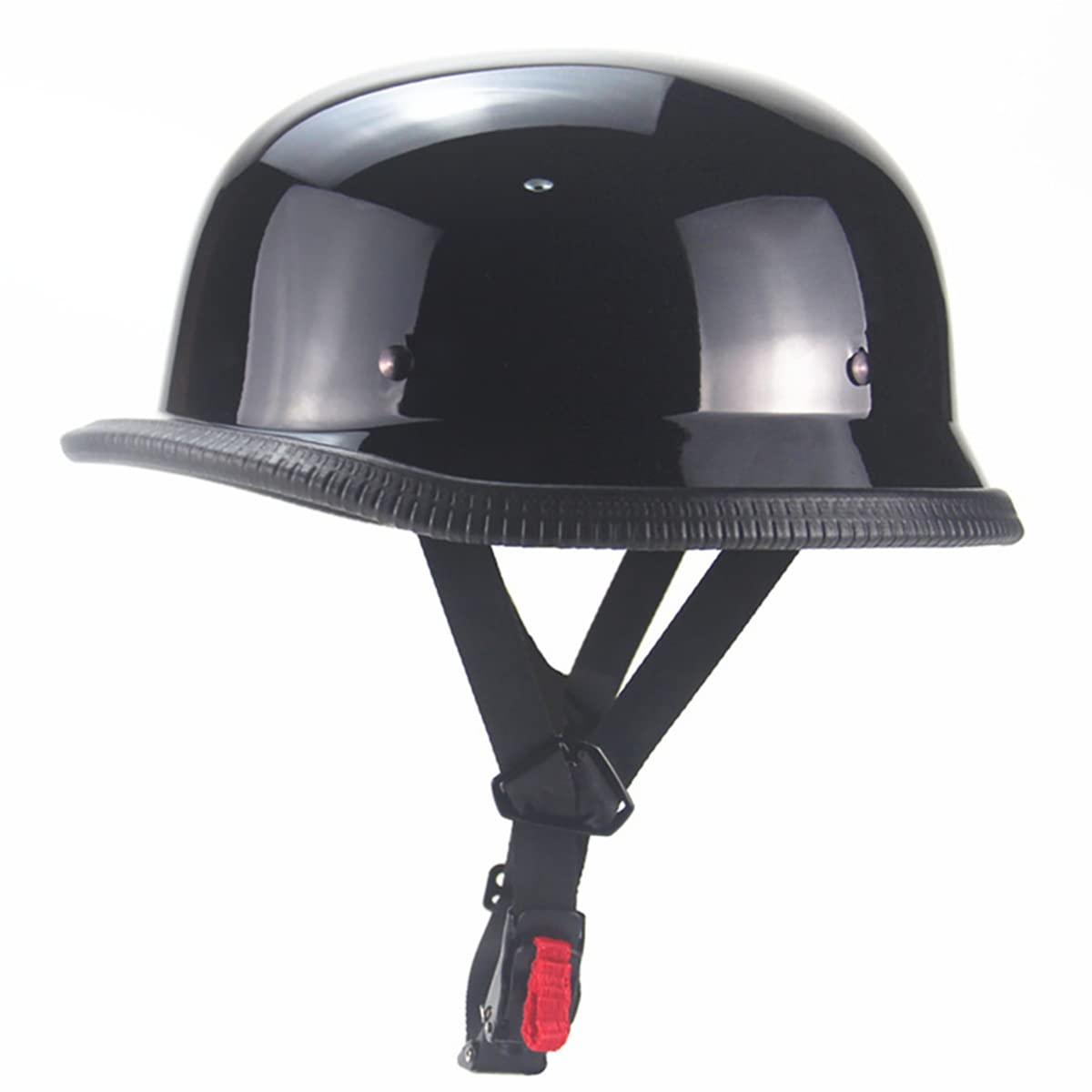 SanQing helmet front profile showing retro look and DOT safety badge