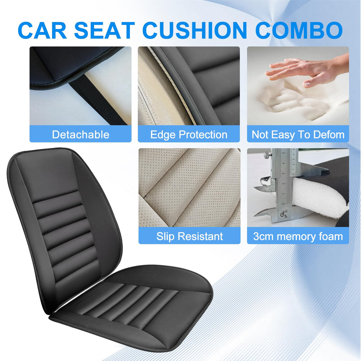 Sanwom back support pillow detail showing lumbar stabilization benefit