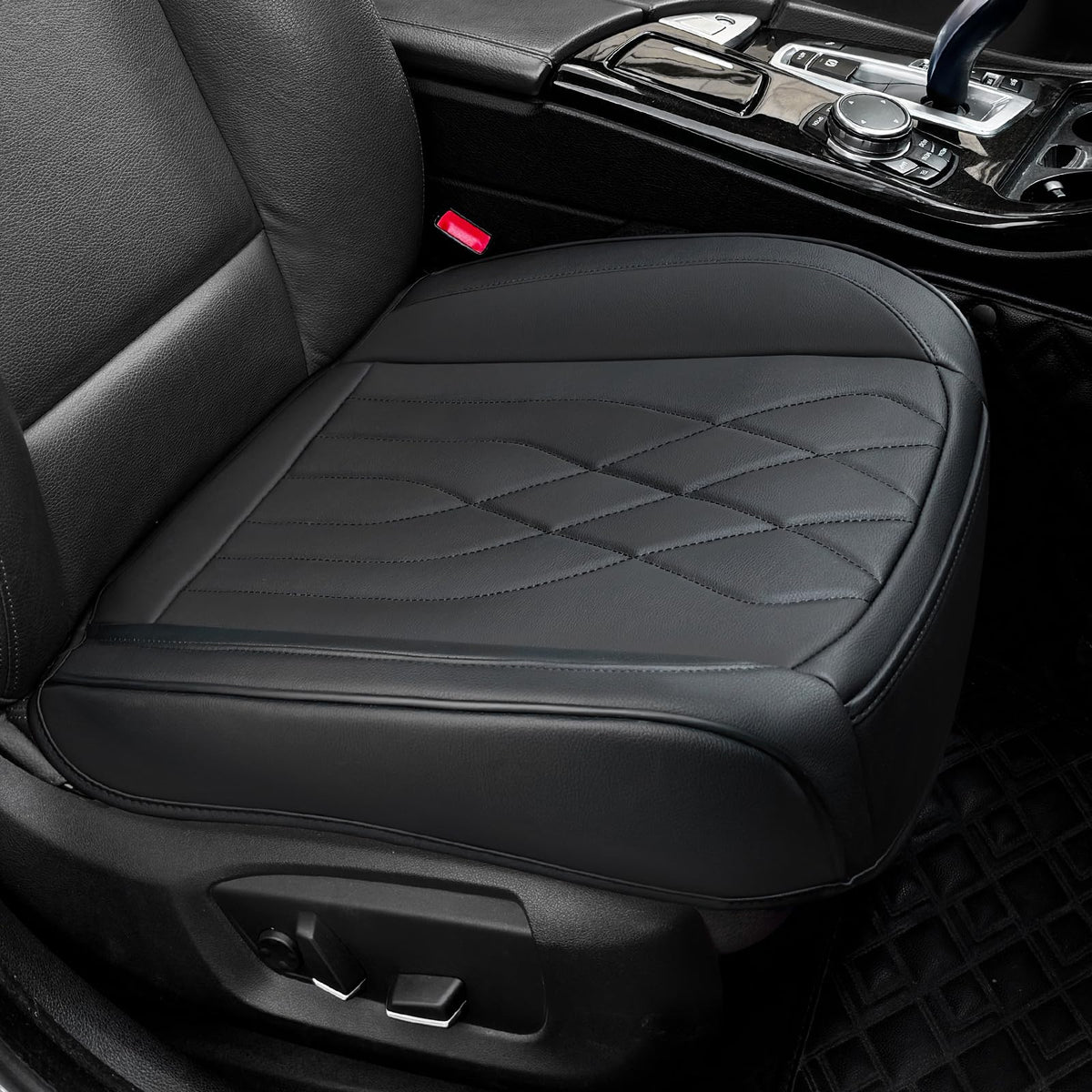 Sanwom front seat cover packaging showing product and branding, protects seats