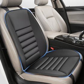 Sanwom front view black seat cushion showing ergonomic shape and added comfort
