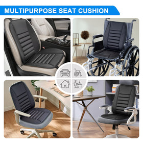 Sanwom cushion installed in car seat showing improved posture and comfort
