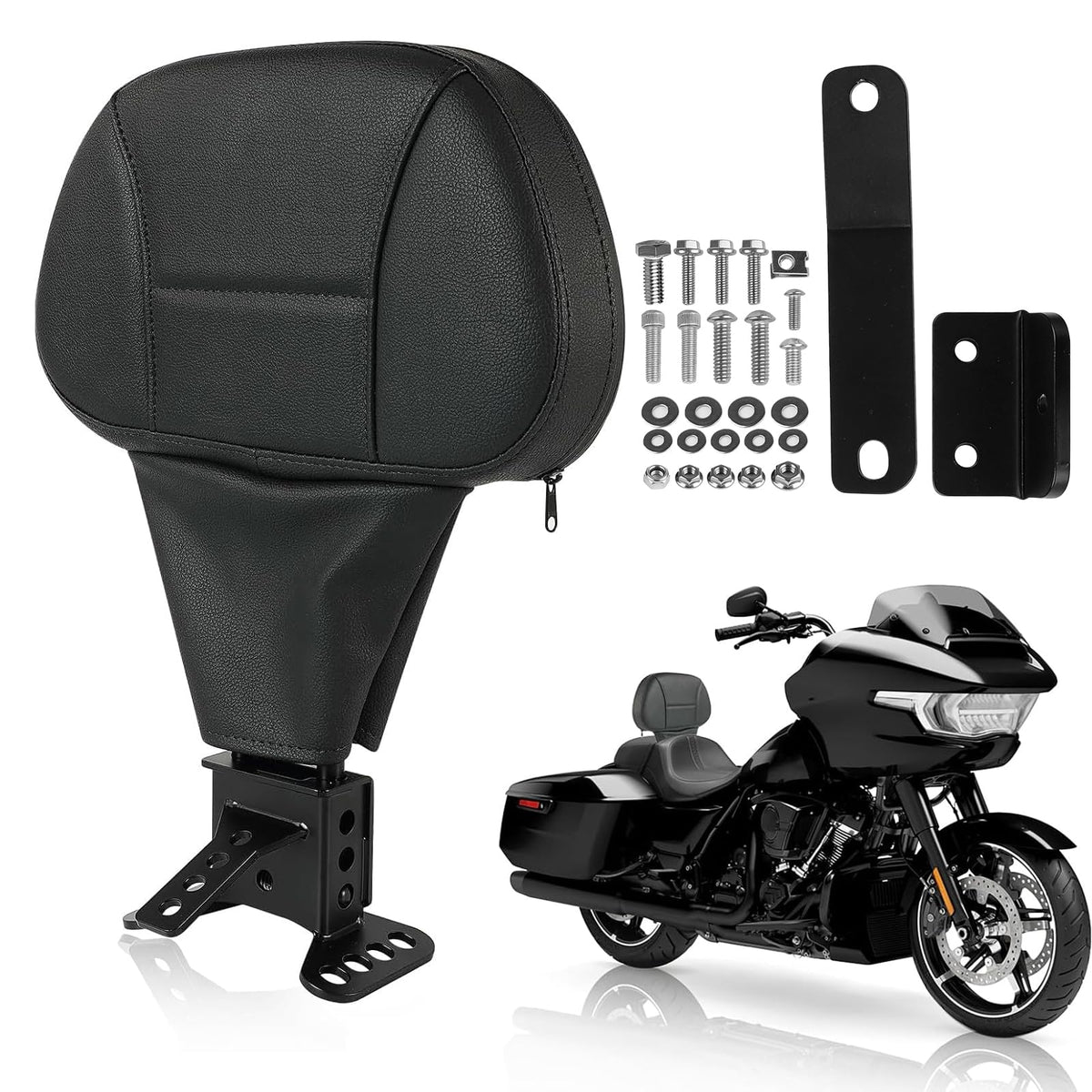 SANYUMOTO front view of backrest showing sleek profile and improved posture