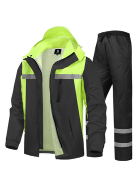 SaphiRose front view of jacket and pants showing full coverage and visible protection
