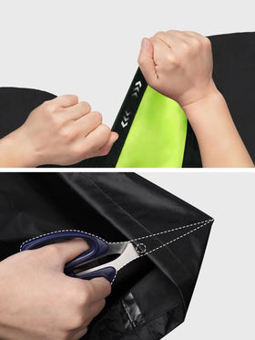 SaphiRose adjustable hood with visor close-up for improved face protection