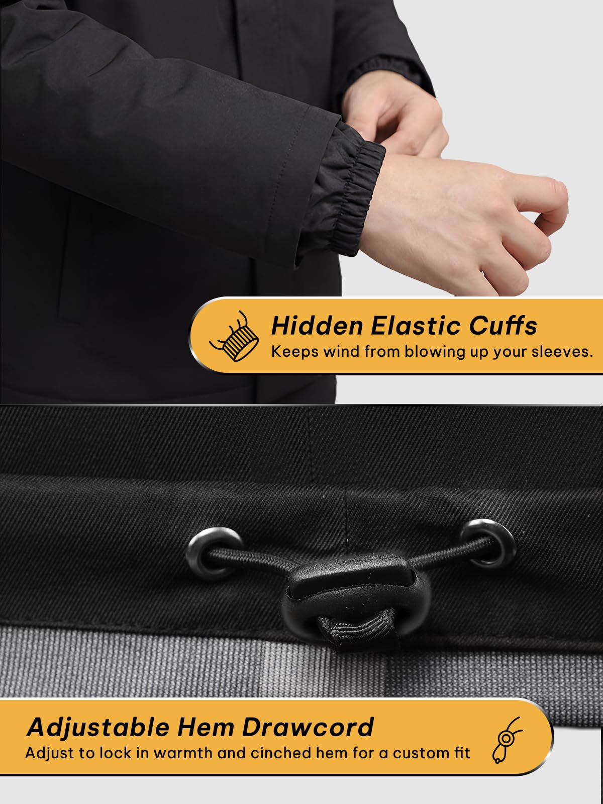 SaphiRose waterproof zipper close-up providing secure rain protection