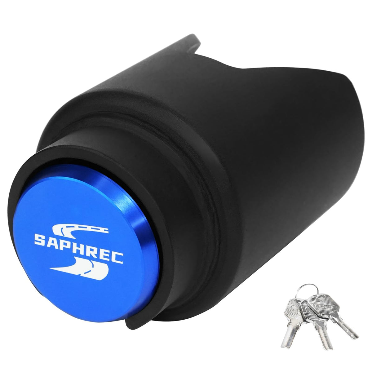 SaphRec front view of trailer lock showing heavy-duty construction and security