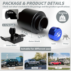 SaphRec lock installed on a trailer/RV demonstrating quick installation and security