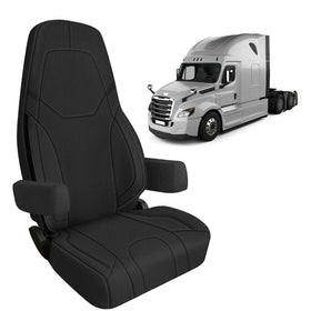 SAPUBK full front seat cover fitted on Freightliner Cascadia, protects upholstery