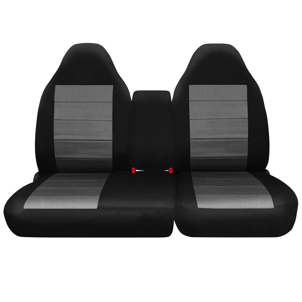 SAPUBK front seat covers front view showing tailored fit and protection