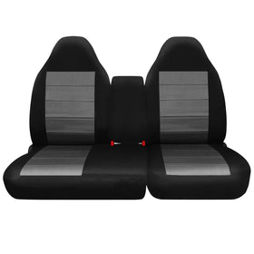 SAPUBK front seat covers front view showing tailored fit and protection