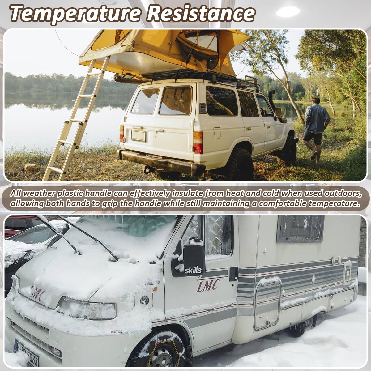 SAQXK installed on RV door demonstrating sturdy support and weatherproofing
