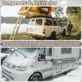 SAQXK installed on RV door demonstrating sturdy support and weatherproofing