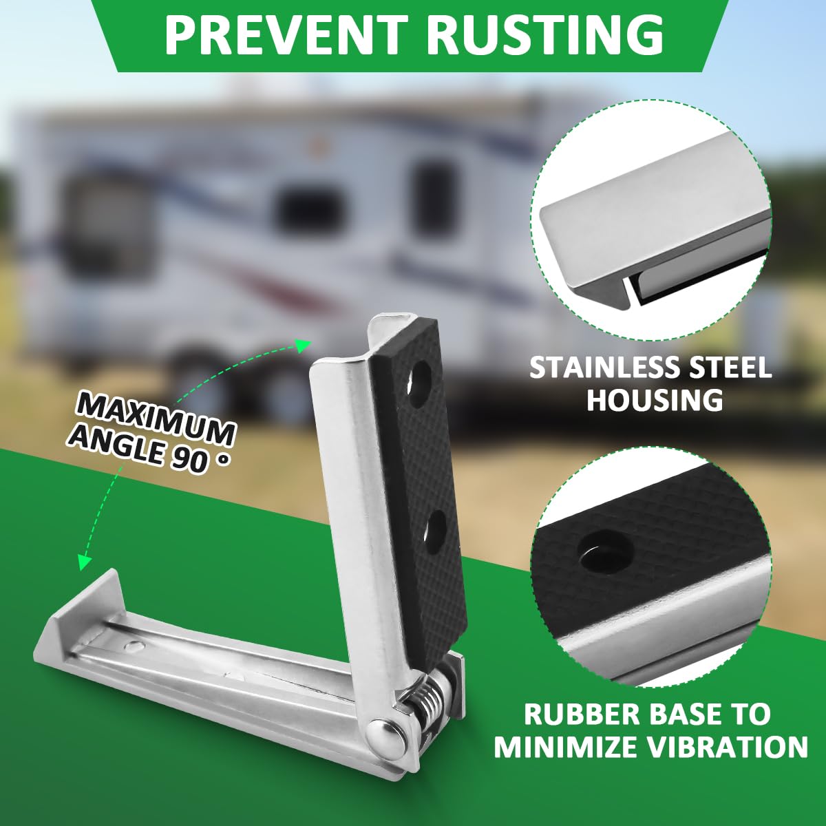 SAQXK close-up stainless steel finish on latch highlighting corrosion resistance benefit