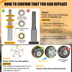 Saree bearing and seal kit laid out to show included components for easy install