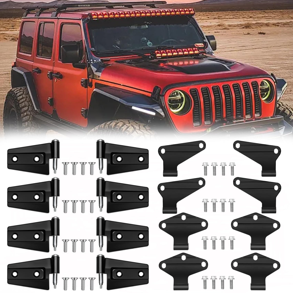 Saree front hinges assembly kit showing OEM fit and robust finish benefit