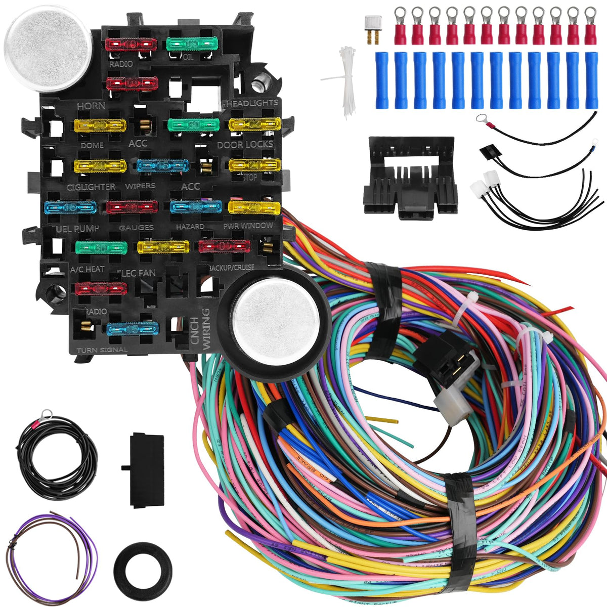 Saree front panel and packaging showing kit contents and benefits