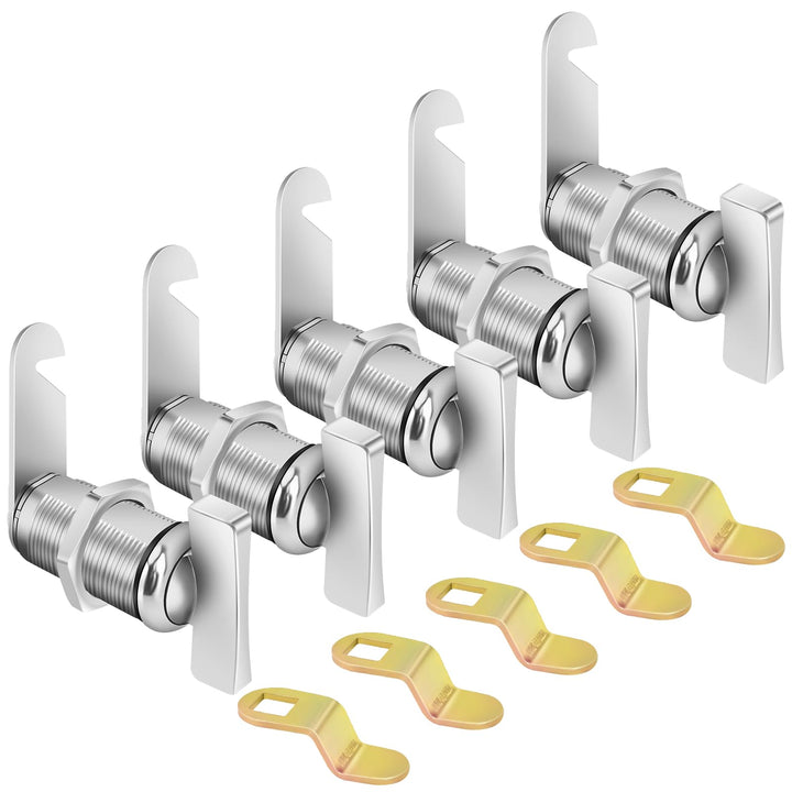 Sartatue front view of five cam locks showing compact pack, quick access benefit