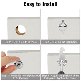 Sartatue installed on RV compartment door showing secure, weather-ready benefit