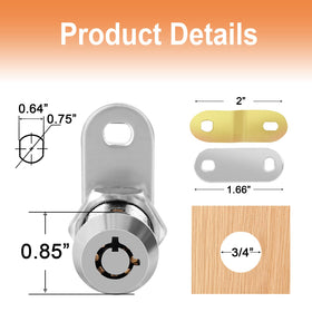 Sartatue cam lock mounted on RV storage door demonstrating secure fit and weather-ready protection
