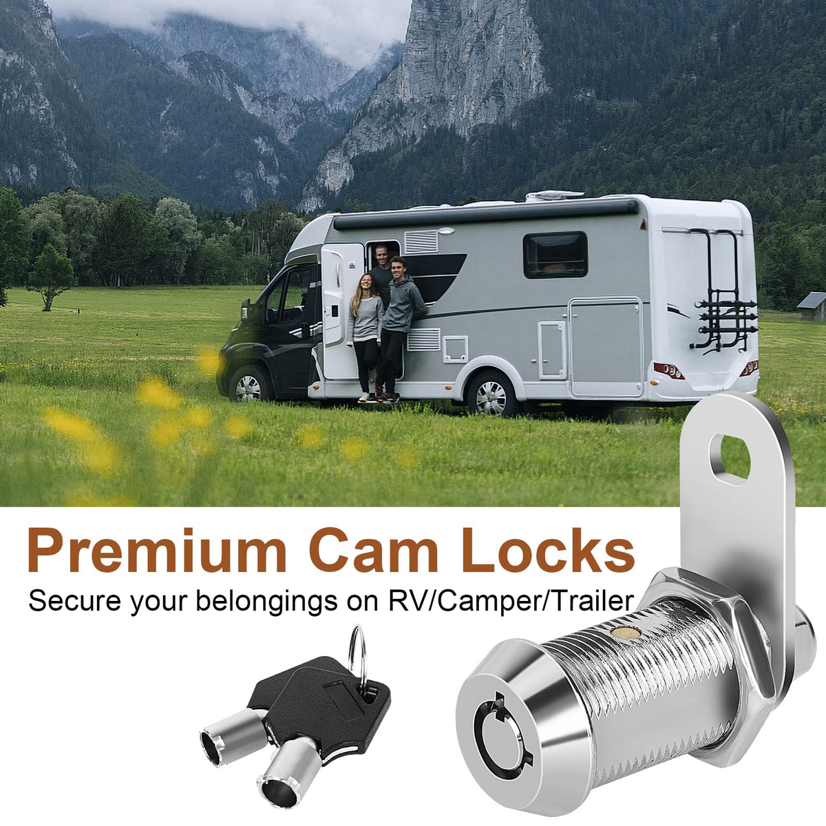 sartatue cam lock next to ruler illustrating exact size for correct fitment