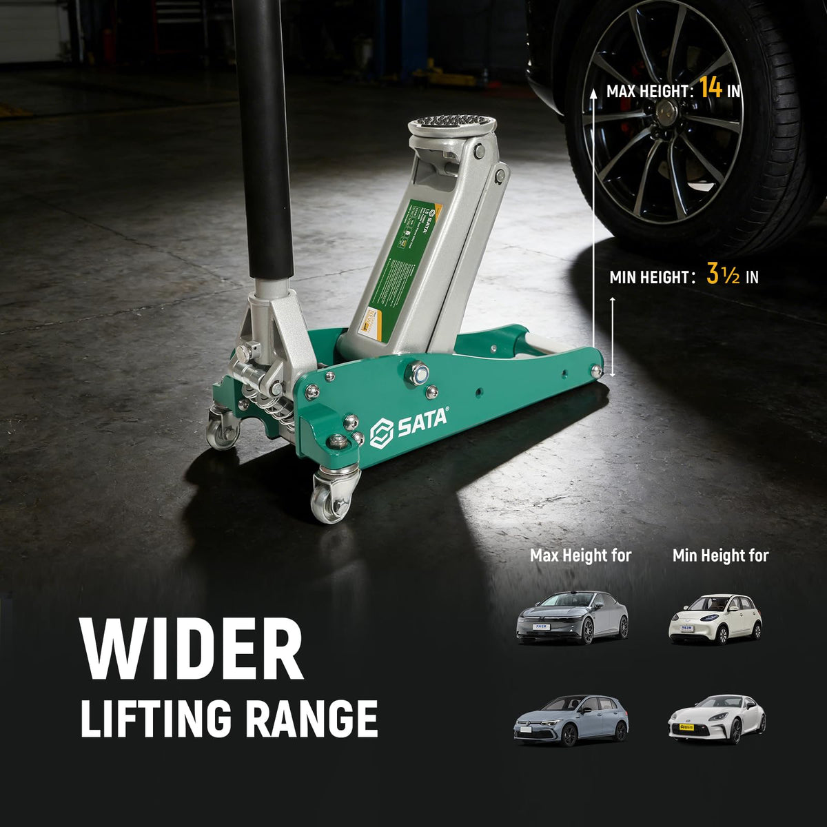 SATA jack side handle detail illustrating easy carrying and convenient transport